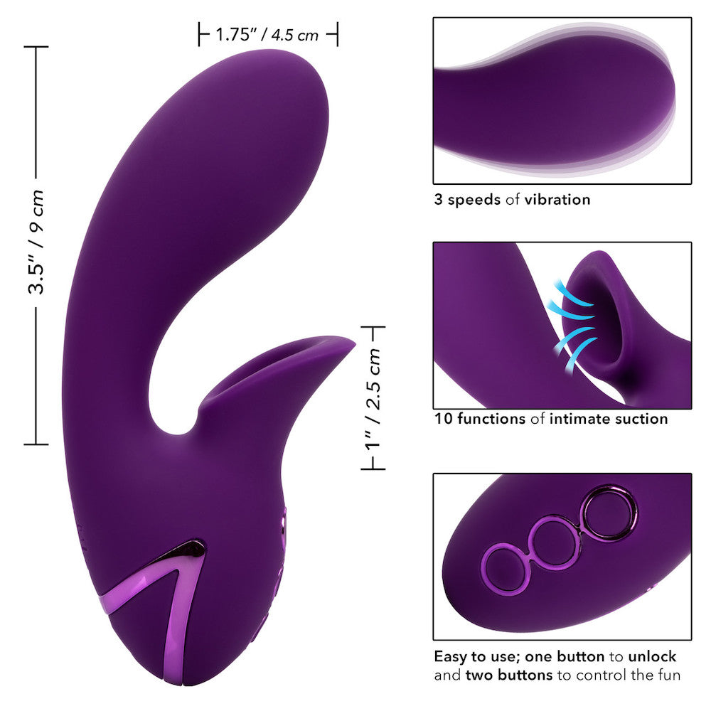 Huntington Beach Heartbreaker Suction Dual Stimulation G-Spot Vibe