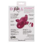 Cal exotics dual rider silicone vibrating grinding pad packaging from the back