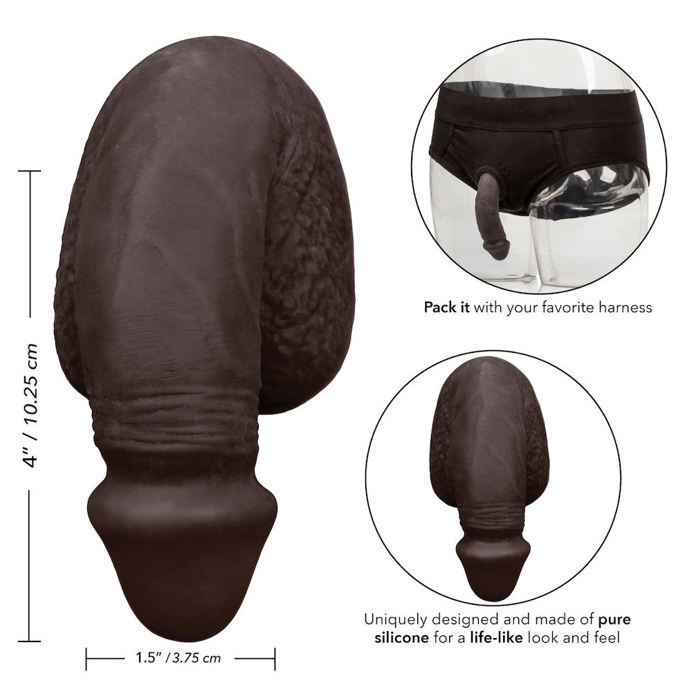 4" Packer Gear® Pure Silicone Soft Packer - Chocolate