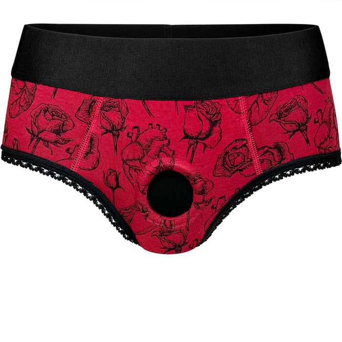 Strap U Laced Seductress Lace Crotchless Panty Harness with Garter Straps main image 0