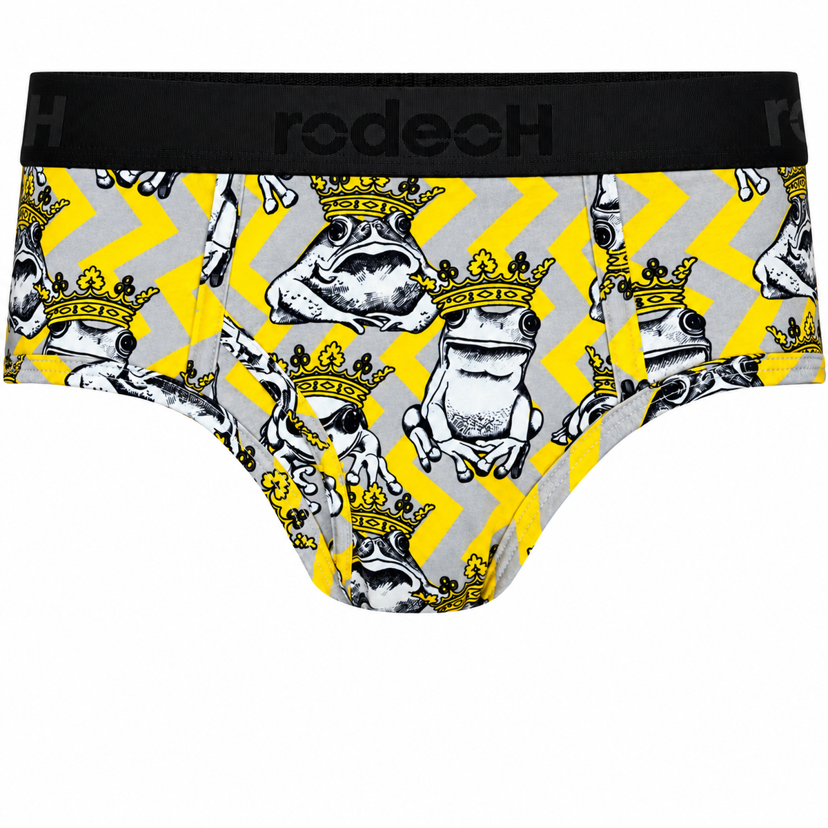 RodeoH Shift Brief in Funky Frogs print, front view