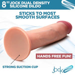 Curve Jock Dual Density 8 Silicone Dildo Vanilla