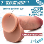 Curve Jock 7 Dual Density Silicone dildo with Balls Vanilla