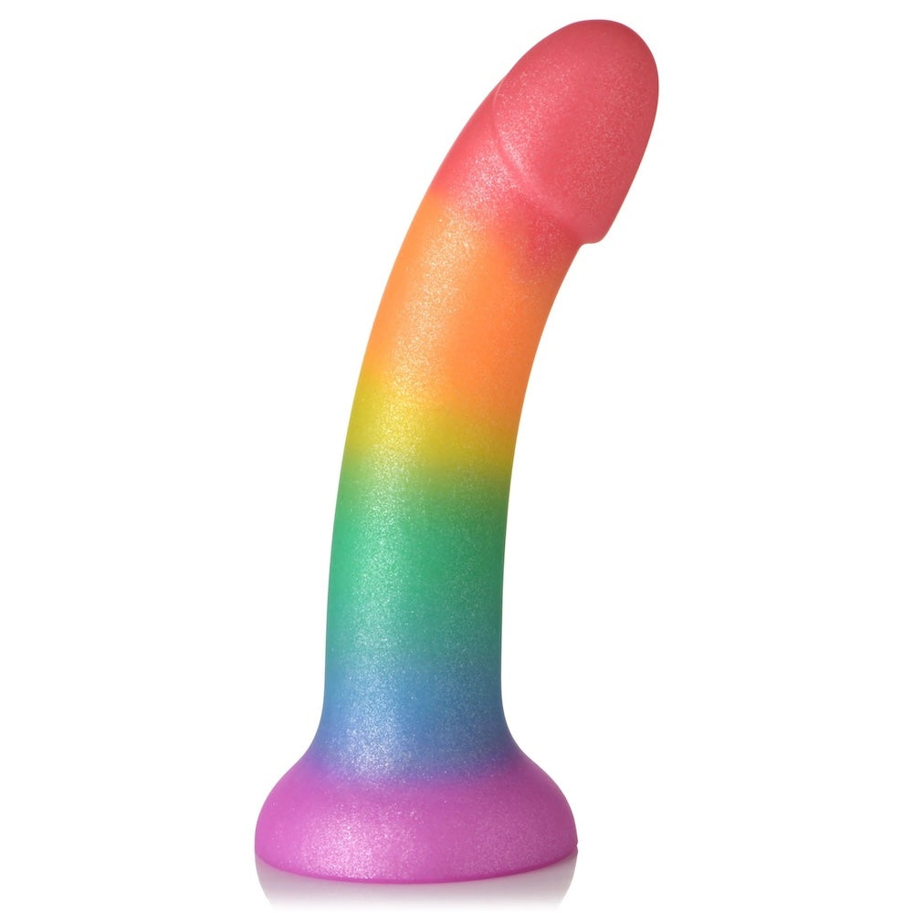 Curve Simply Sweet Rainbow Shimmer silicone dildo