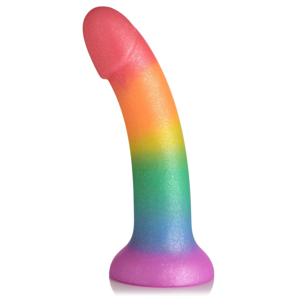 Curve Simply Sweet Rainbow Shimmer silicone dildo