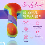 curve simply sweet rainbow silicone dildo
