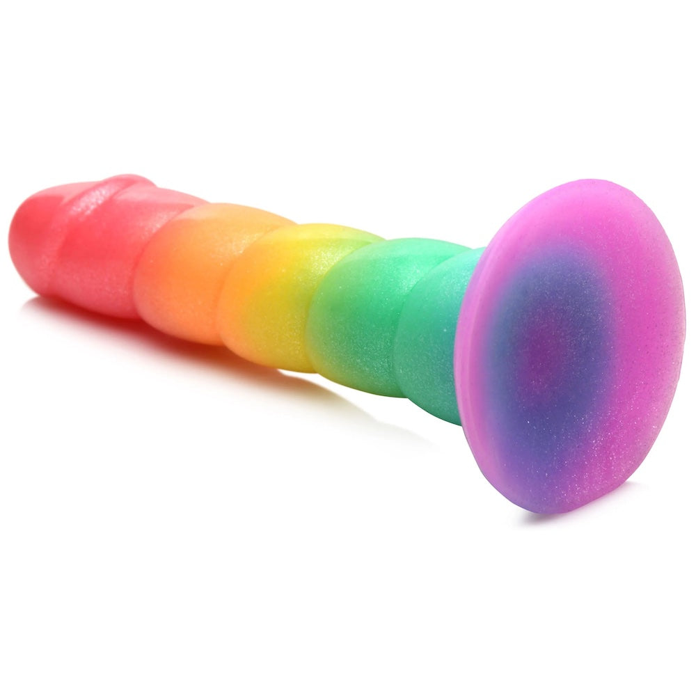 Curve Simply Sweet Swirl Rainbow Silicone Dildo