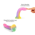 Dildoll Stargazer rainbow glitter silicone dildo