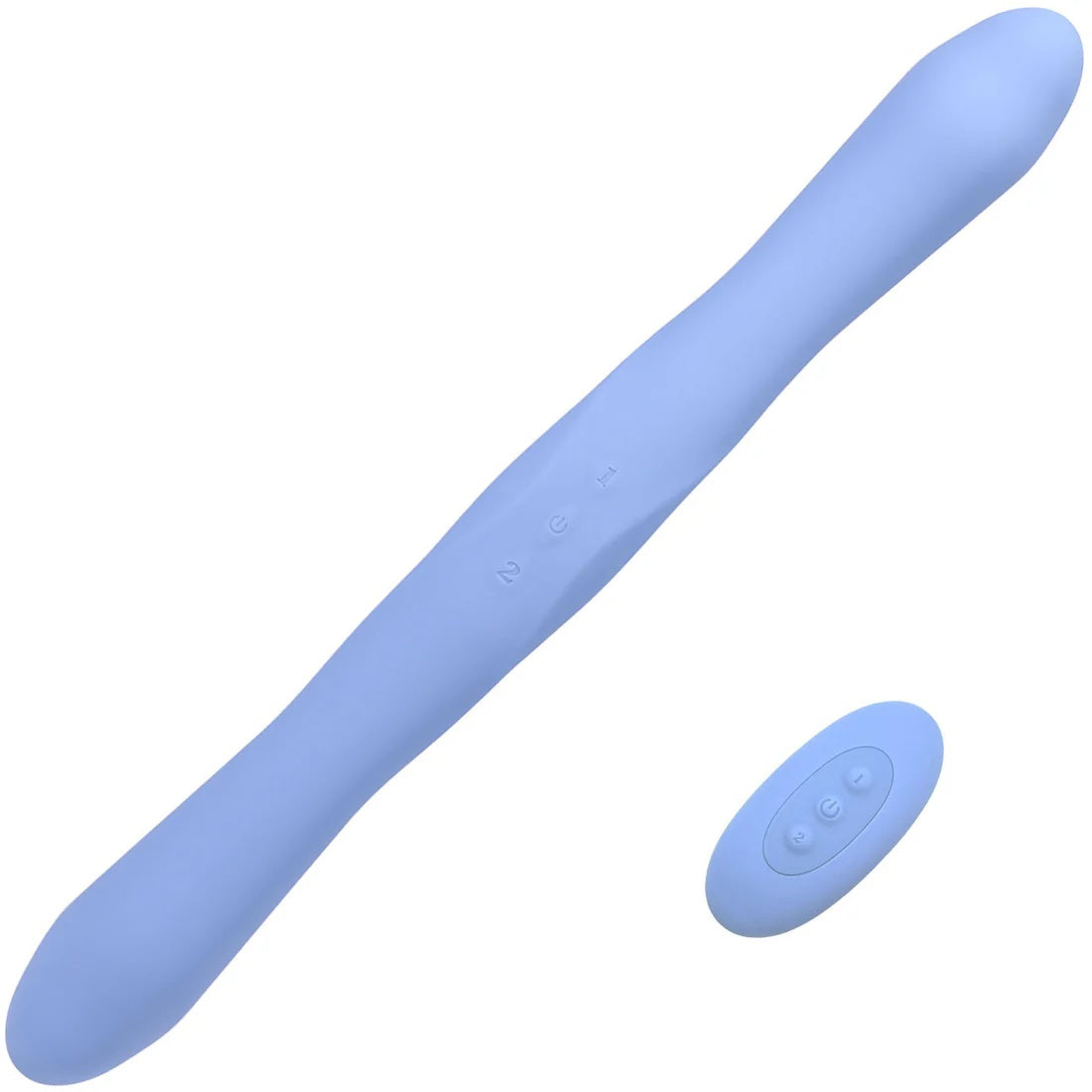 Tryst Duet - Rechargeable Double Ended Silicone Vibrator with Remote Control - Periwinkle
