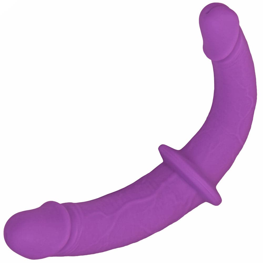 Duo Panty - Black & Purple Double Trouble Double Ended Dildo - Package Deal