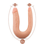 Dr. Double 12" Platinum Silicone Double Sided Dildo - Vanilla