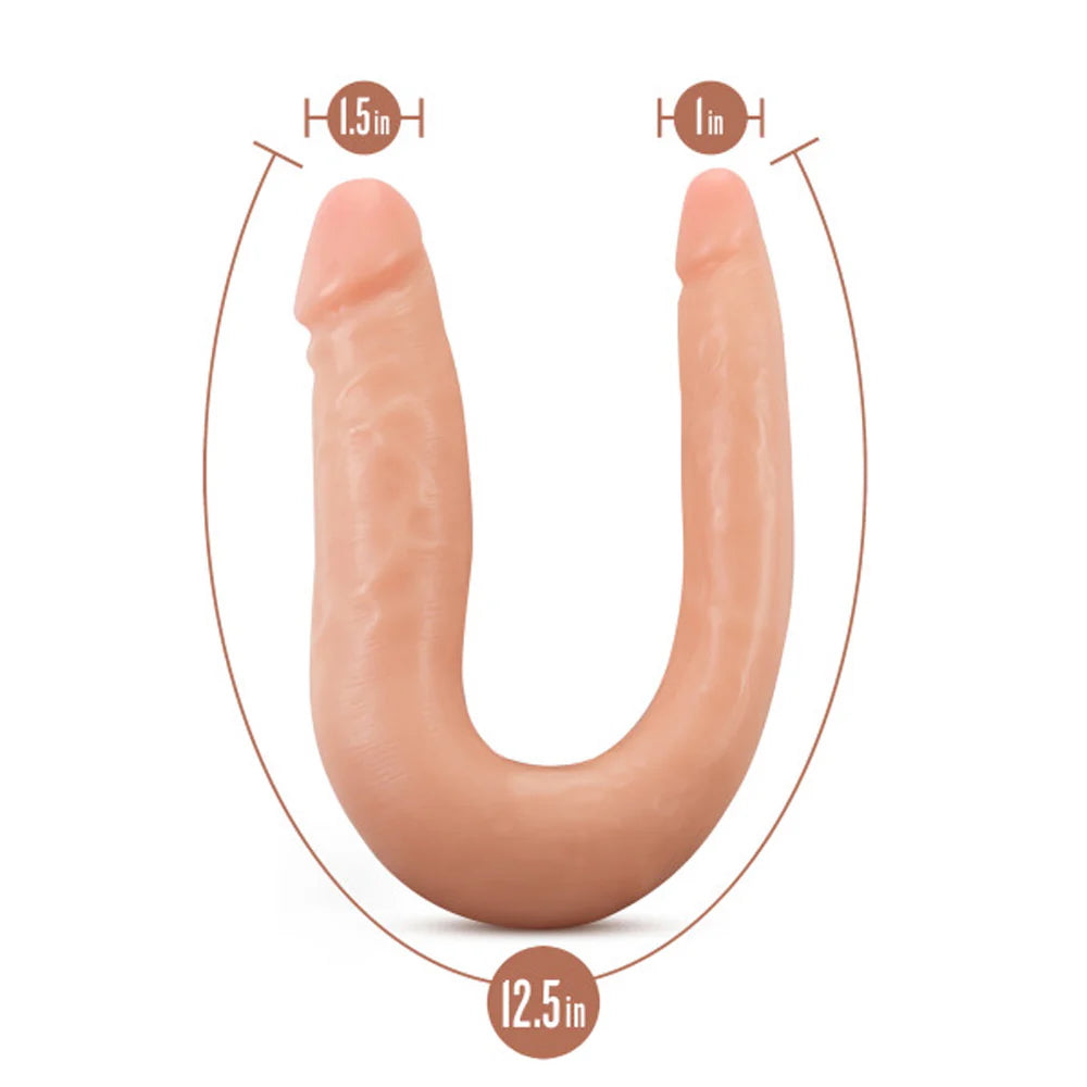 Dr. Double 12" Platinum Silicone Double Sided Dildo - Vanilla