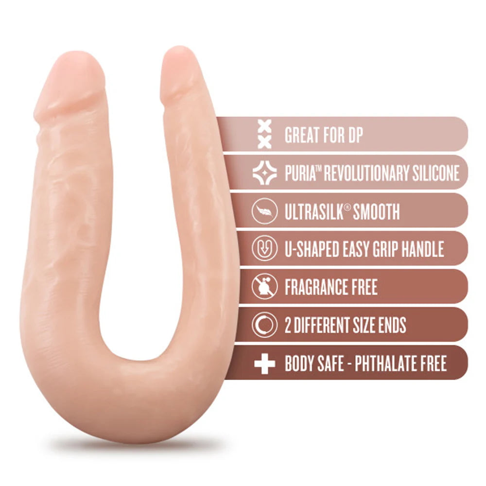 Dr. Double 12" Platinum Silicone Double Sided Dildo - Vanilla