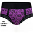 duo panty harness hearts and roses purple 