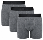 TRUHK High Rise Boxer packing underwear 3 pack, three pairs in heather gray