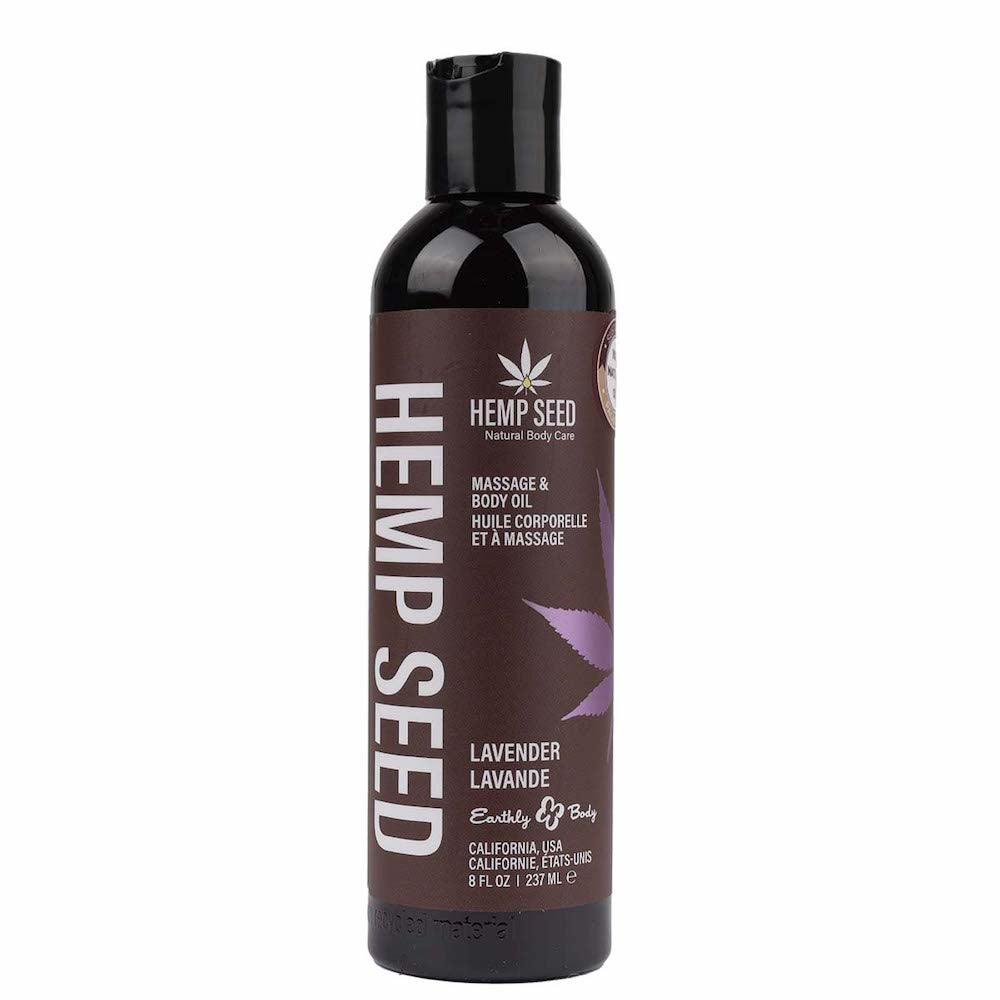 Earthly Body Hemp Seed Massage Oil - Lavender - RodeoH