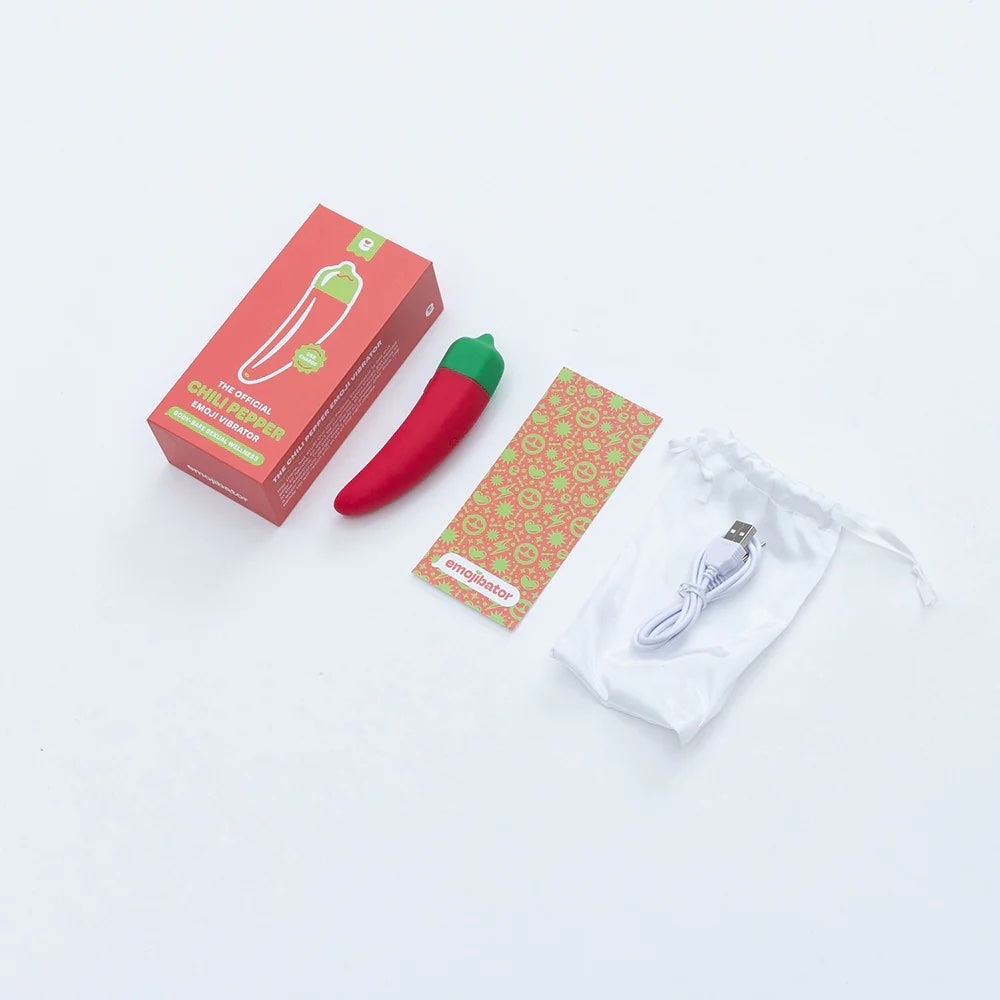 emojibator chili pepper silicone vibrator