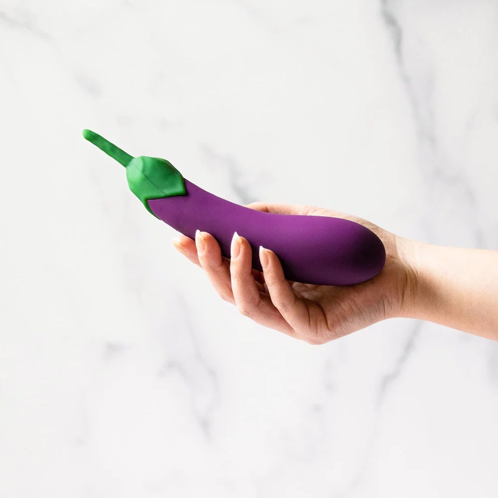 Emojibator Eggplant XL Silicone Vibrator