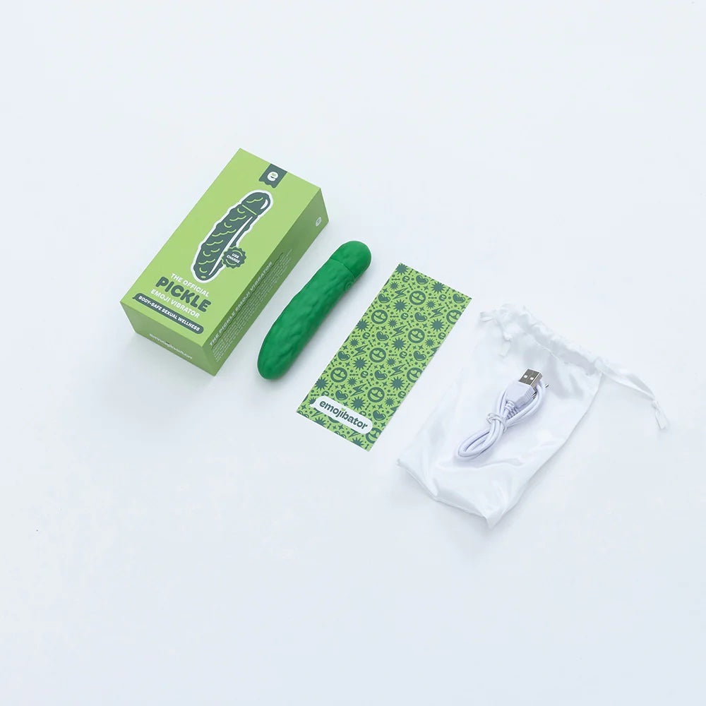 Emojibator Pickle Silicone rechargeable vibrator