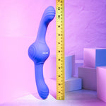 Evolved Our Gyro Vibe Rechargeable Dual Ended Gyrating Silicone Vibrator - Purple