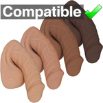 Compatible packers: Freeform Small soft silicone packer in four skin tones, fits the Shift interior pocket