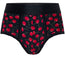 High Rise Panty Crotchless Harness - Cherry Bomb