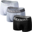JockMail Boxer 3 Pack, with all three colors shown from front