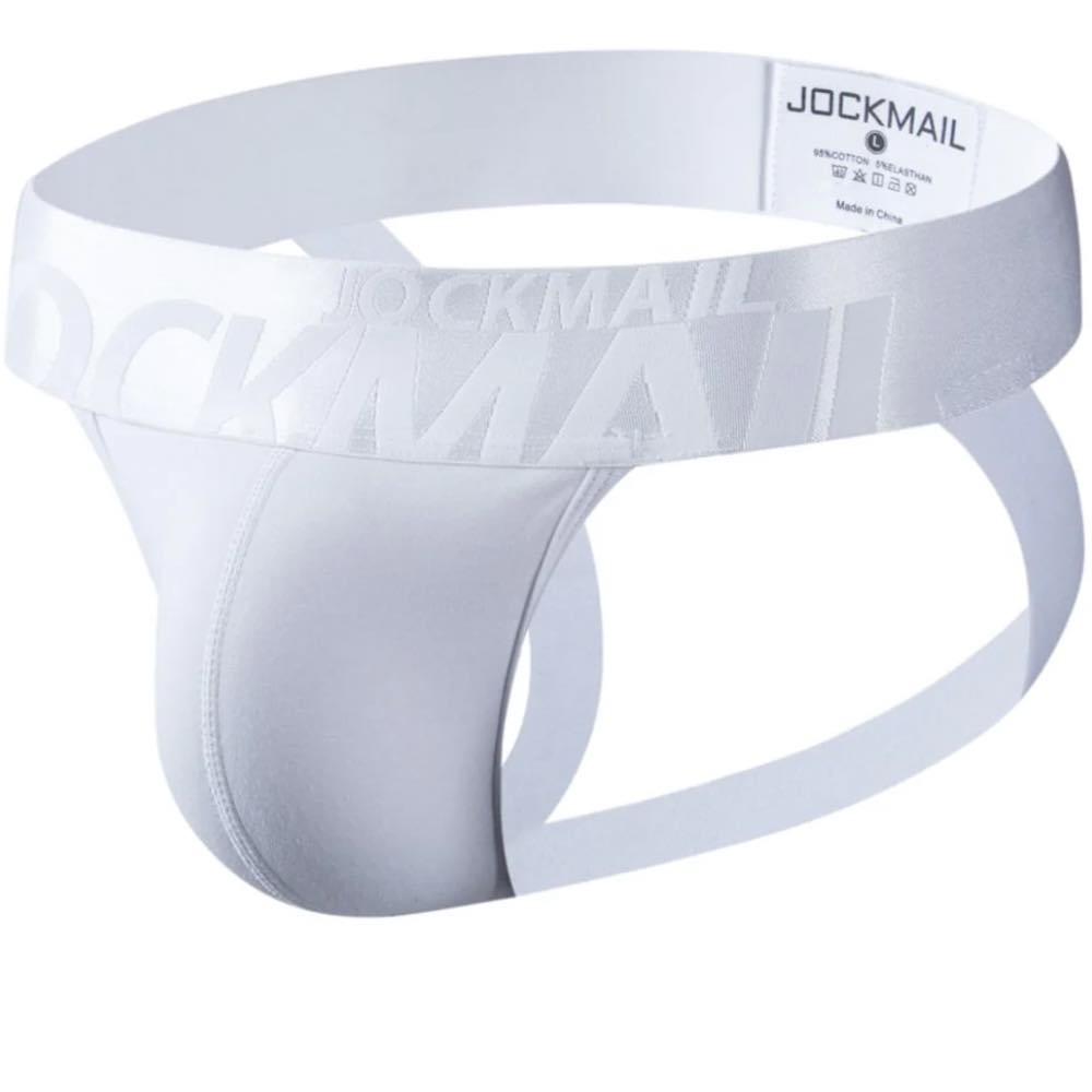 jockmail monochrome jock packer white