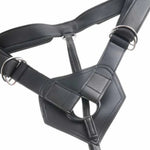 Close up of King Cock Vinyl Harness O-Ring With straps
