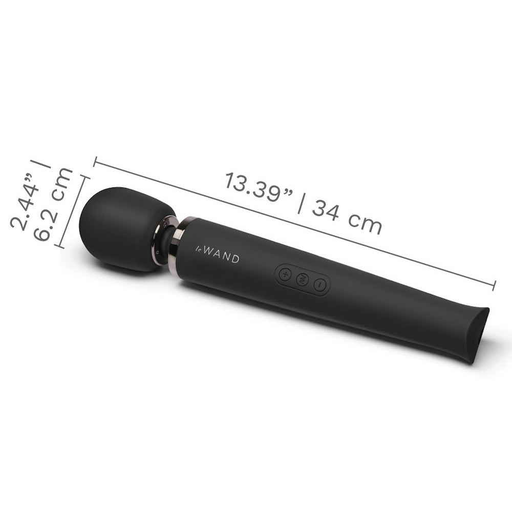 Le Wand Rechargeable Wand Massager Black dimensions