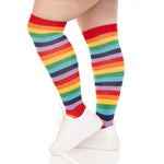 Cherry Rainbow Thigh High Socks
