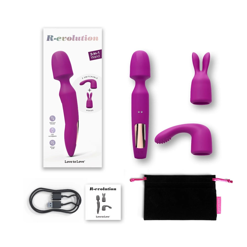 Love to Love R-evolution Orchid 3 in 1 Wand Massager