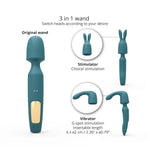 Love to Love R-evolution Teal Silicone 3 in 1 Wand massager