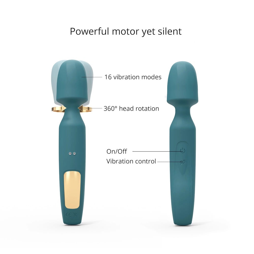Love to Love R-evolution Teal Silicone 3 in 1 Wand massager