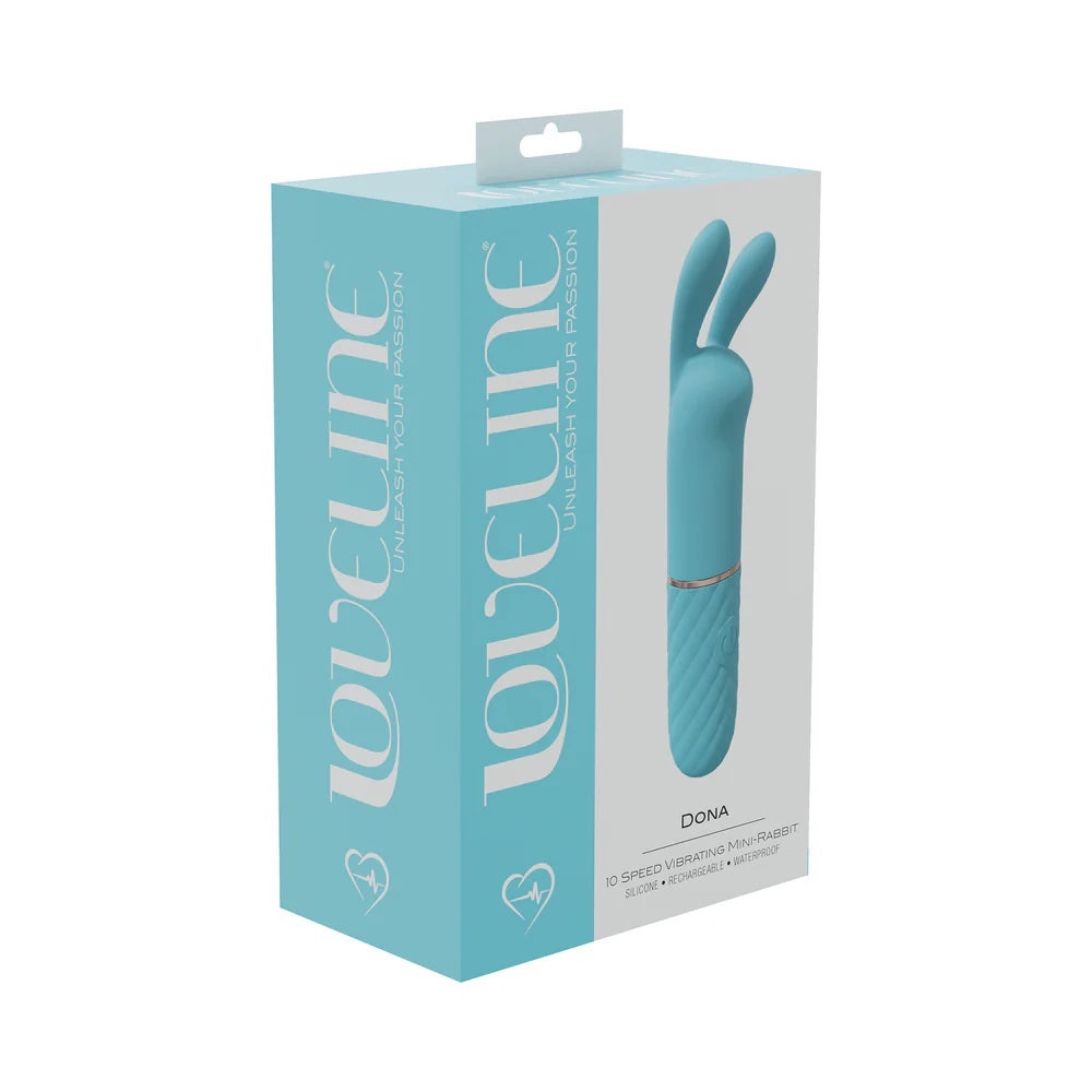 Loveline Dona Mini Rabbit Silicone Vibrator Blue