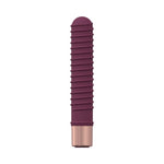 Loveline Poise Ribbed Silicone Mini Vibrator Burgundy