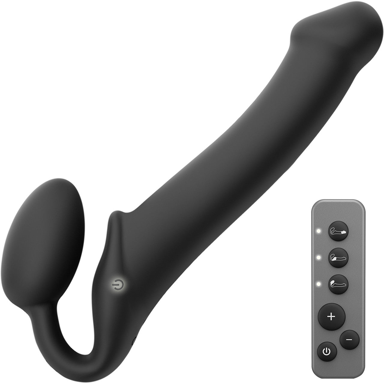 Lovely Planet Strap on Me Black L Strapless vibrator with remote