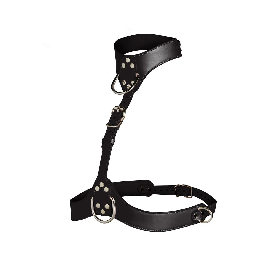 Master Series Vixen Vegan Leather Chest Harness - Black