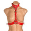 Master Series Vixen Vegan Leather Chest Harness - Red