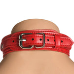 Master Series Vixen Vegan Leather Chest Harness - Red