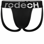 RodeoH Minimal Shift Jock gender-neutral underwear in black, from the front