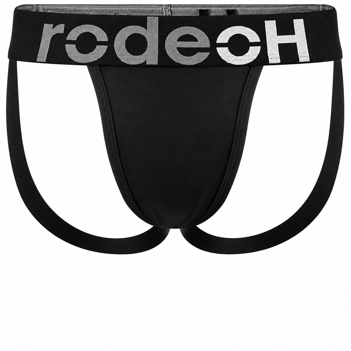 RodeoH Minimal Shift Jock gender-neutral underwear in black, from the front