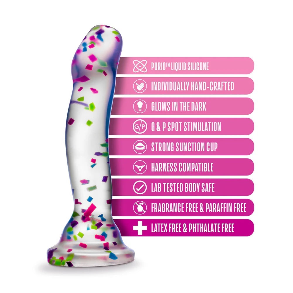 Neo Elite Hanky Panky Silicone glow in the dark Confetti Dual Density dildo