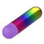 Rainbow ombre metallic shine bullet rechargeable vibrator