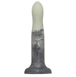 7" Rory Smoke Show Swirl Silicone Dildo -  Celadon Green and Black