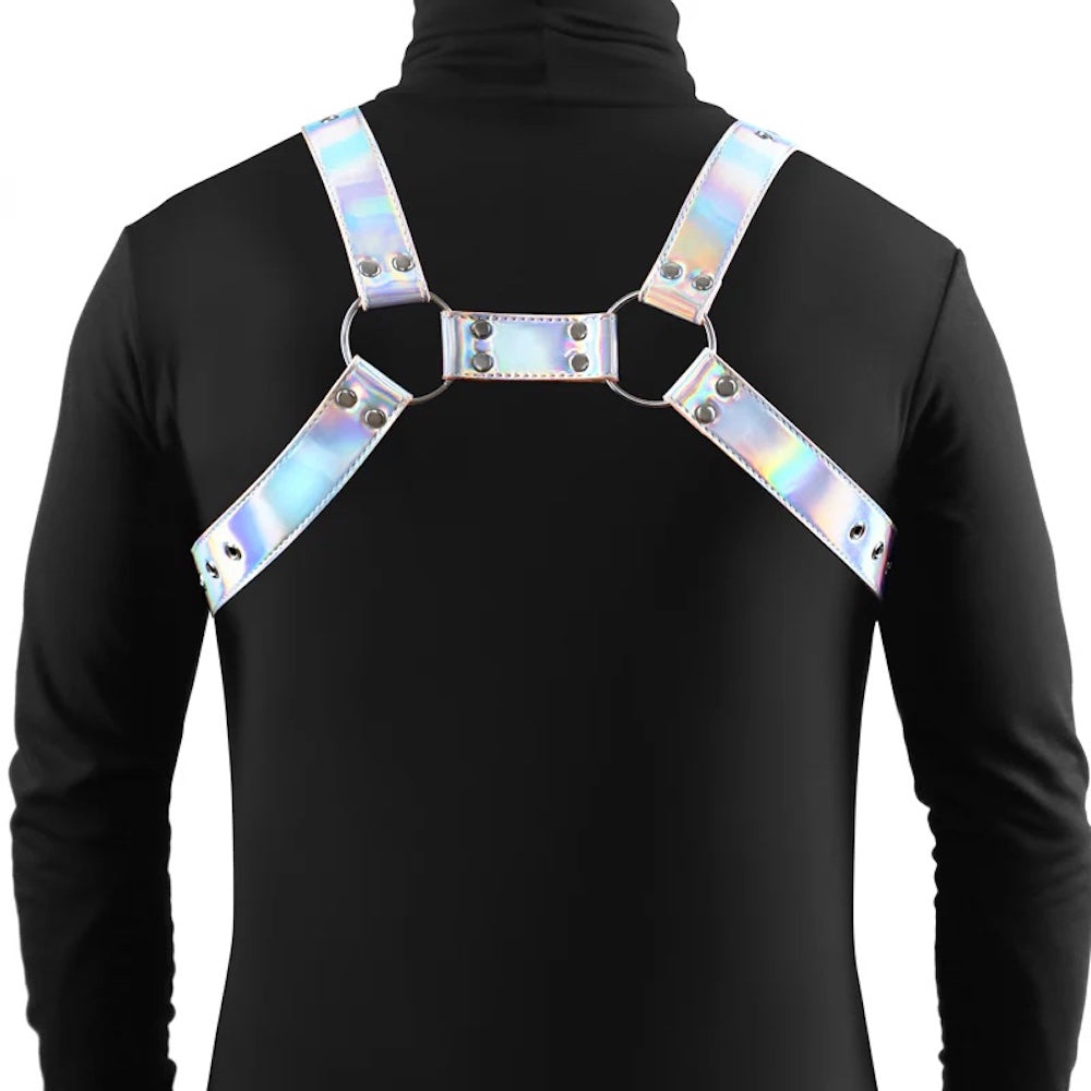 Cosmo Rogue Rainbow Metallic Chest Harness