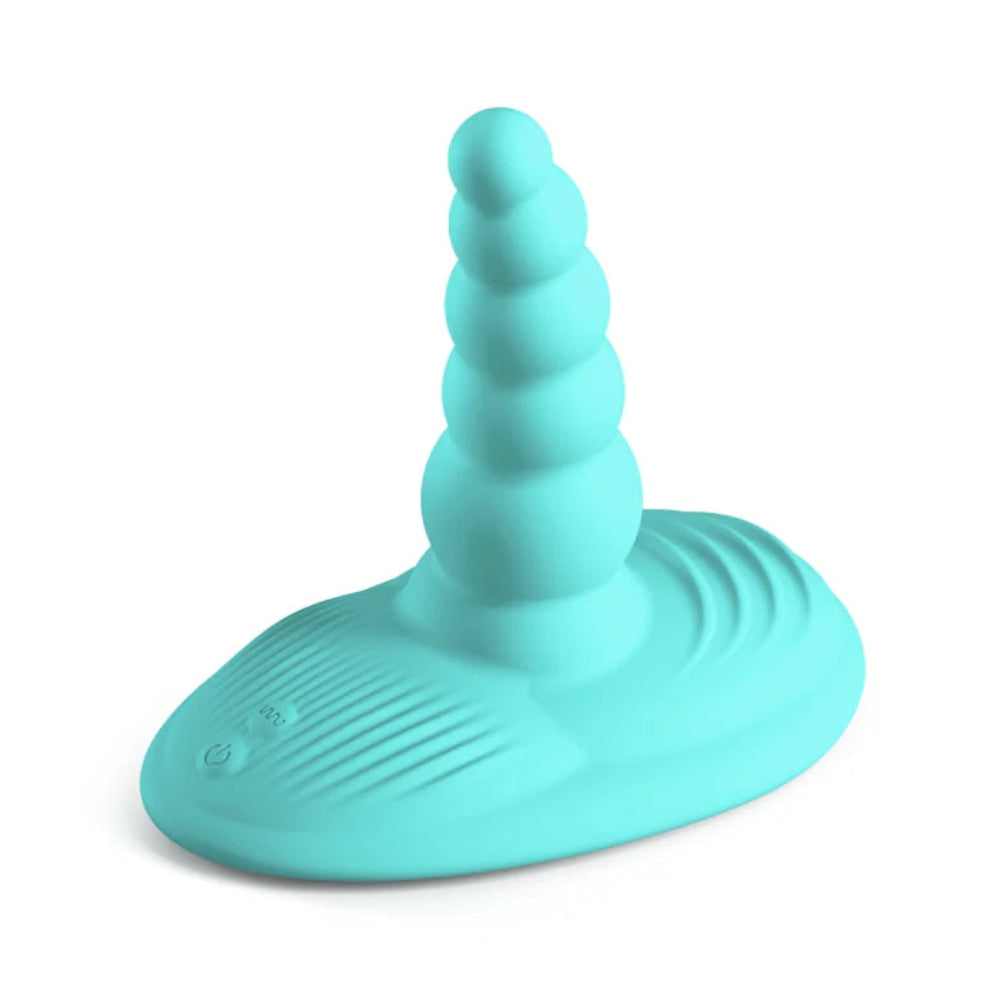 NS Grinders Sublime beaded silicone dual stimulation grinder pad from the top and front