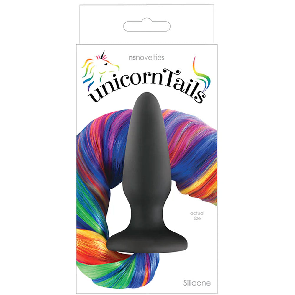 NS NOVELTIES Unicorn Tails Silicone Anal Plug and Rainbow Tail