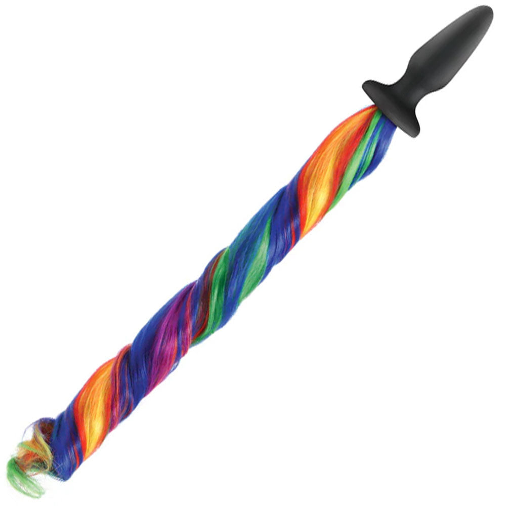 NS NOVELTIES Unicorn Tails Silicone Anal Plug and Rainbow Tail