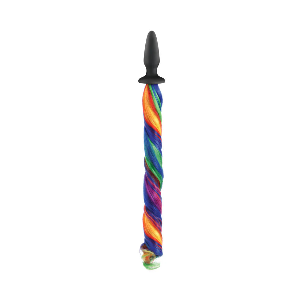 NS NOVELTIES Unicorn Tails Silicone Anal Plug and Rainbow Tail